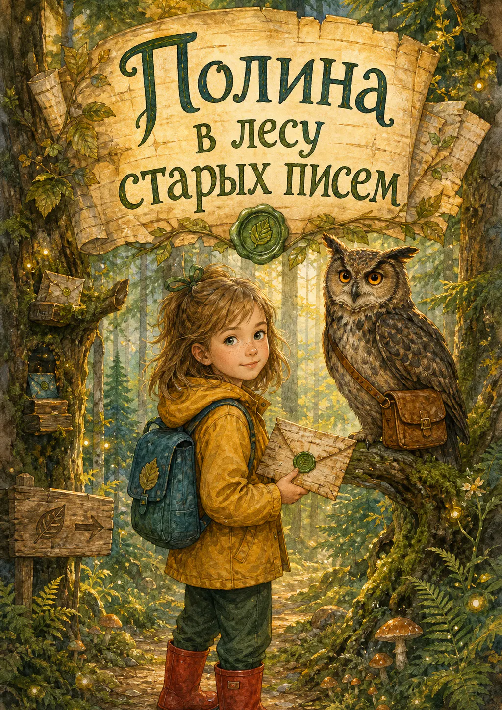 Обложка «Полина в лесу старых писем»