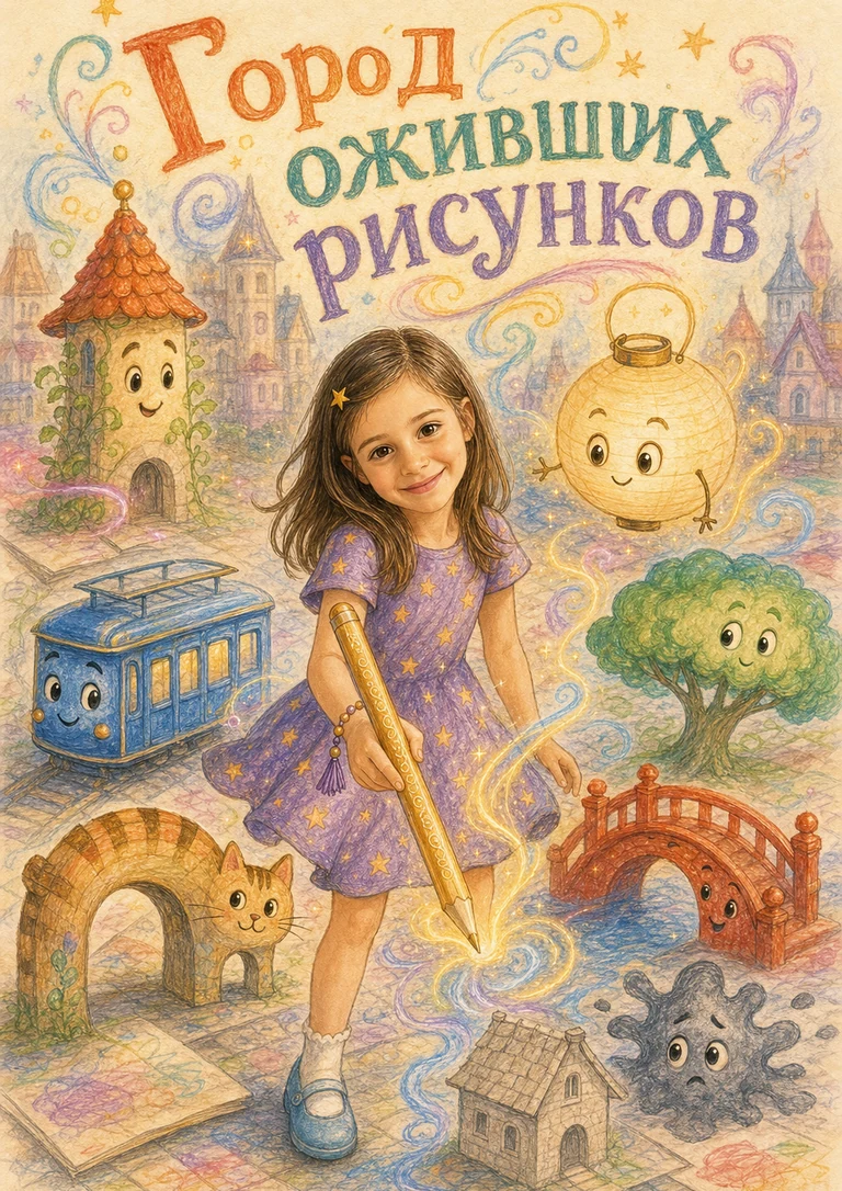 Обложка «София и город оживших рисунков»