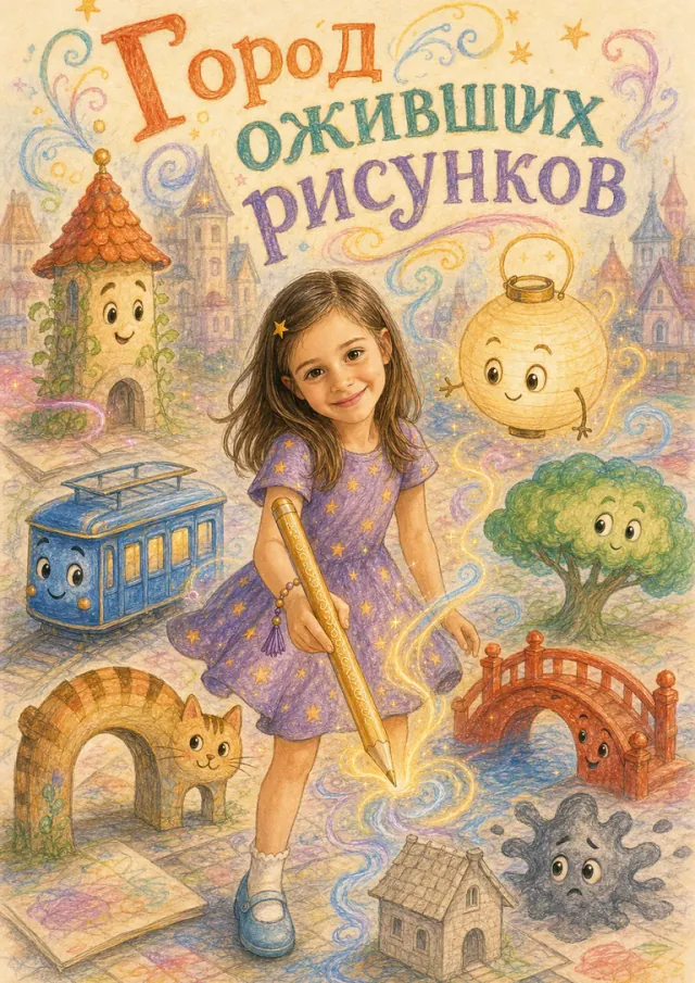 Обложка «Город оживших рисунков»